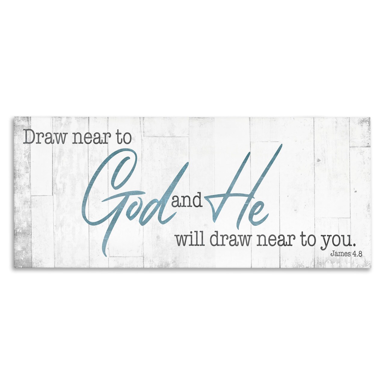 Stupell Industries Near to God Charming Proverb Canvas Wall Art